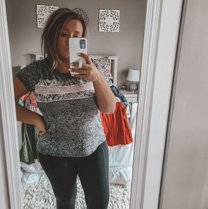 24/7 Snake skin print striped tee